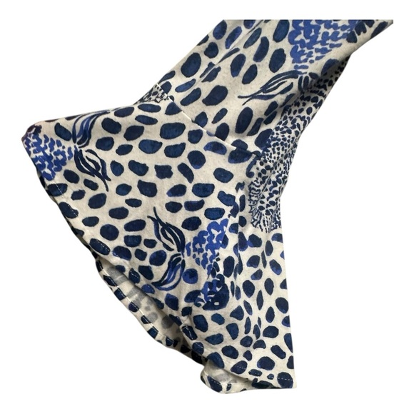 LILLY PULITZER WOMEN’S TOP SIZE SMALL BLUE WHITE PRINT 3/4 SLEEVE BLOUSE - Picture 4 of 7